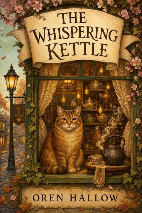 Cozy Fantasy Teashop — fantasy book cover archetype