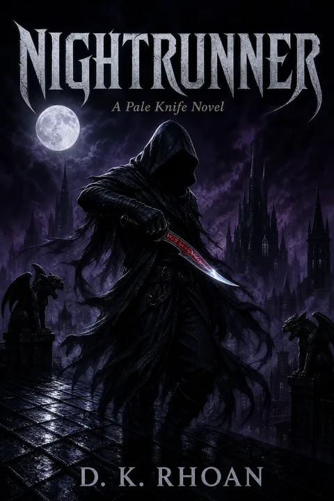 Dark Fantasy Hooded Assassin — fantasy book cover archetype