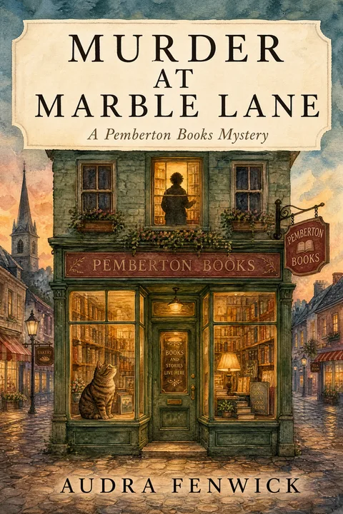 Cozy Mystery Bookshop — thriller book cover archetype